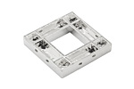 Silver (plated) Smooth Square (1 channel, 8 hole) Katiedids 24.3mm