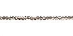 Luster Silver Crystal Faceted Rondelle 3mm