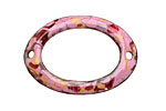 C-Koop Enameled Metal Pink Mix Large Oval Link 34-38x24-25mm