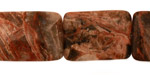 Red Needle Agate Thin Pillow 25x18mm