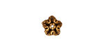 TierraCast Antique Gold (plated) Oak Leaf Bead Cap 4x10mm