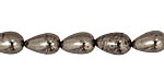 Golden Pyrite (silver tone) Teardrop 12x8mm