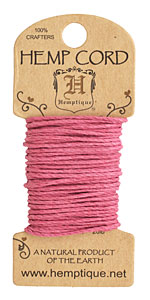 Bright Pink Hemp Twine 20 lb, 20 ft