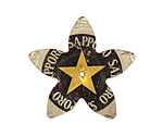 Trinket Foundry Black & Gold (Star) Large 5 Petal Bottle Cap Flower 34mm