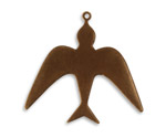 Vintaj Natural Brass Skyward Bird Altered Blank 36mm