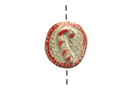 Gaea Ceramic Candy Cane 19-20x17-18mm