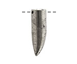 Golden Pyrite (silver tone) Horn 10x29-31mm