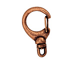 Antique Copper (plated) Swivel Lobster Clasp 33x19mm