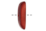 Tagua Nut Rhubarb Splinter (center-drilled) 7-8x28-35mm
