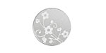 Lillypilly Silver Floral Vine Anodized Aluminum Disc 19mm, 22 gauge