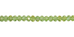 Light Olivine AB Crystal Faceted Rondelle 4mm