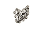 Green Girl Pewter Je T'adore Heart Pendant 18x24mm