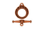 TierraCast Antique Copper (plated) Tapered Bali Toggle Clasp 18x16mm,21 Bar