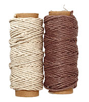Natural/Dark Brown Hemp Twine 20 lb, 29 ft x 2 colors