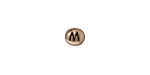 TierraCast Antique Rhodium (plated) Alphabet Bead "M" 7x6mm