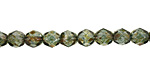 Czech Fire Polished Glass Luster Transparent Green Round 6mm