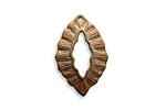 Vintaj Natural Brass Leaf Toggle Ring 25x16mm