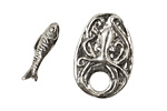 Green Girl Pewter Octopus Toggle 26x18mm, 20mm bar