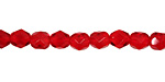 Czech Fire Polished Glass Ruby Round 6mm