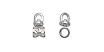 SilverSilk Silver (plated) Revolving Bail 6x8mm