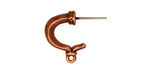 TierraCast Antique Copper (plated) Grecian Hoop Ear Post 4x18mm