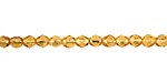 Czech Fire Polished Glass Silver Lined Topaz Round 4mm