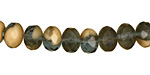 Czech Glass Storm Watch Fire Polished Rondelle 6x9mm