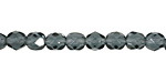Czech Fire Polished Glass Montana Blue Round 6mm