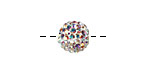 Crystal AB Pave (w/ Preciosa Crystals) Round 10mm