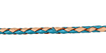 Turquoise/Natural Braided Leather Bolo Cord 3mm