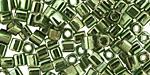 TOHO Gold Lustered Fern Cube 4mm Seed Bead