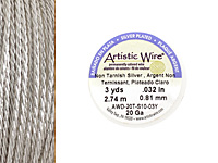 Twisted Artistic Wire Non-Tarnish Silver 20 gauge, 3 yards