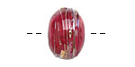 A Beaded Gift Fuchsia Luxe Glass Rondelle (hollow) 13-15x19-23mm