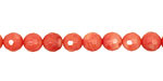 Coral, Pink Faceted Round 6mm