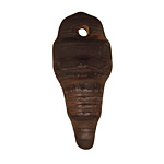 Earthenwood Studio Ceramic Pewter Black Spark Plug Pendant 18x41mm