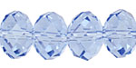 Light Sapphire Crystal Faceted Rondelle 14mm