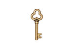 TierraCast Antique Gold (plated) Key Charm 8x22mm