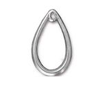 TierraCast Rhodium (plated) Teardrop Pendant 20x34mm