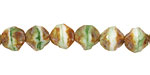 Czech Glass Key Lime Picasso Chandelier Cut 8mm