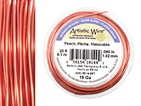 Artistic Wire Silver Plated Peach 18 gauge, 20 feet
