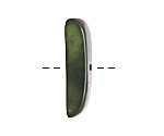 Tagua Nut Forest Green Splinter (center-drilled) 7-8x28-35mm