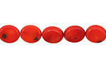 Coral Flat Oval 10-12x9-10mm