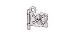 TierraCast Antique Silver (plated) Jolly Roger Charm 14x16mm