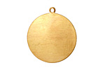 Brass Large Circle Blank Pendant 25x28mm