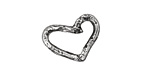 Rustic Charms Sterling Silver Small Heart Link 20x15mm