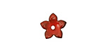 C-Koop Enameled Metal Medium Red Small 5 Petal 12mm