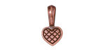 TierraCast Antique Copper (plated) Heart Bail Glue Pad 10x19mm