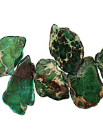 Green Impression Jasper Flat Freeform Drop Graduated 5-36x15-50mm