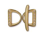 TierraCast Gold (plated) 5 Hole D Ring Set 15x20mm, 30mm bar