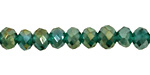 Emerald AB Crystal Faceted Rondelle 6mm